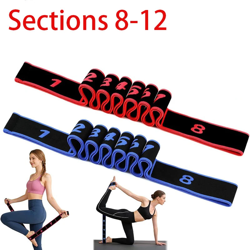 Elastic Yoga Stretching Strap Ballet Dance Leg Stretching Band Beginner Pilates Dance Gymnastics Loop Strap Belt Fitness Sport