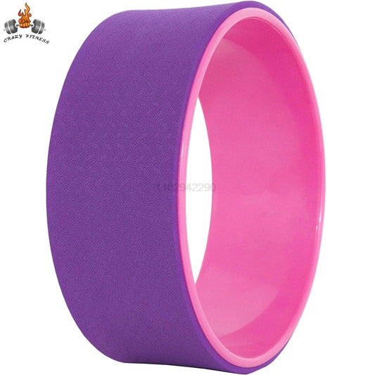 12" Yoga Wheel  Back Roller Deep Tissue Massager Yoga Stretching Equipmen for Back Pain Relief Improving Yoga Poses Relaxation