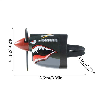 Car Fragrance Diffuser Fighter Plane Shark Nose Aromatherapy Car Scent Diffuser Homage to Mechanical Classics Unique Stylish Dif