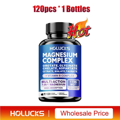 Magnesium Complex Supplements-Memory,Bone & Promotes Brain Health, Sleep Support,Muscle Relaxation,Stress & Anxiety Relief