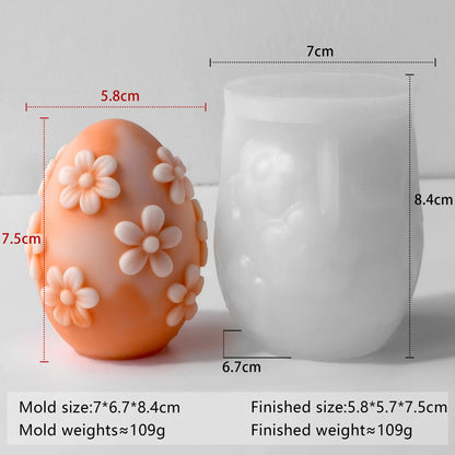 Easter Egg Candle Mold DIY Aromatherapy Scented Wax Custom Egg Silicone Mold Handmade Craft Home Decor Gift Making
