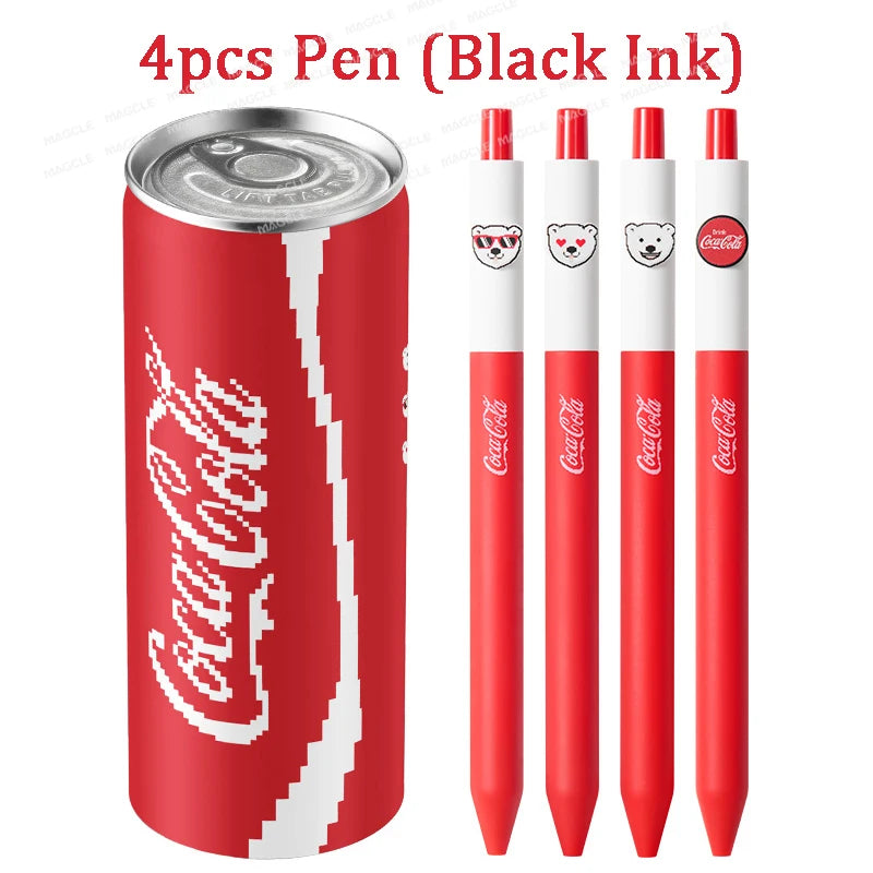 KACO Fanta/Coca-Cola Pull Tab Gel Pen,0.5mm Black Ink,Novelty Relieve pressure Writing Pen For Journaling,Office and School Use