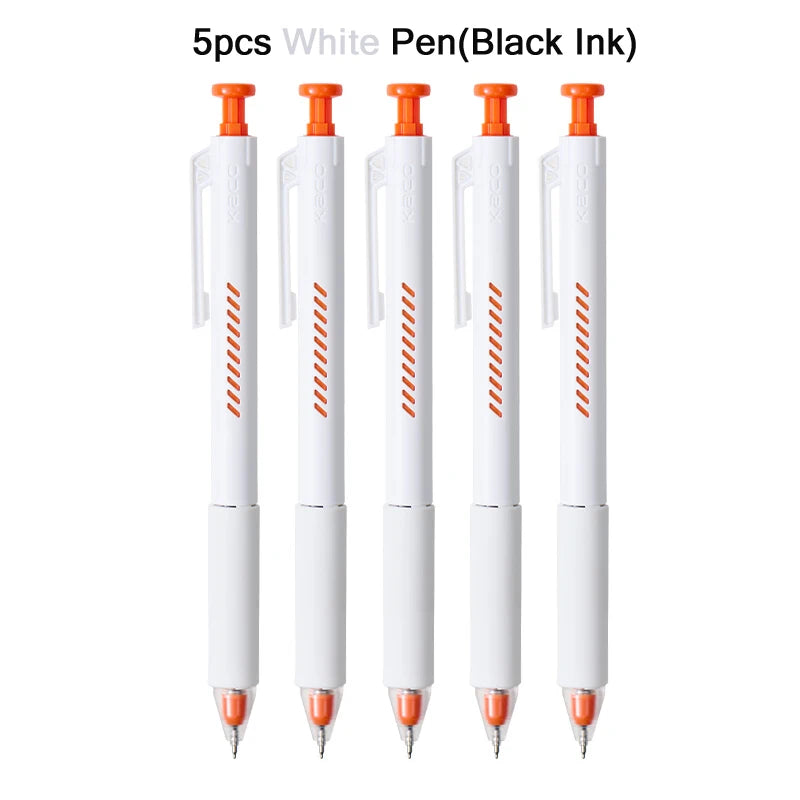 KACO ON ZERO Shake Gel Pen,0.5mm Black Retractable Refillable Ink Pen Smooth Writing ST Nib For Homework,Exam,Signing,Journaling
