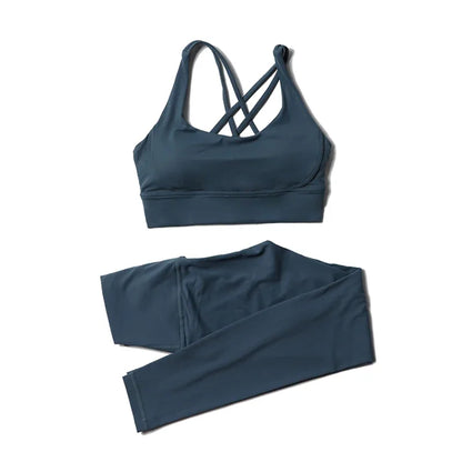 TRY TO BN Yoga Set Fitness Sports Bra Naked Leggings Women's Tracksuit Sportwear Breathable Workout Two Pieces Suit Gym Clothing