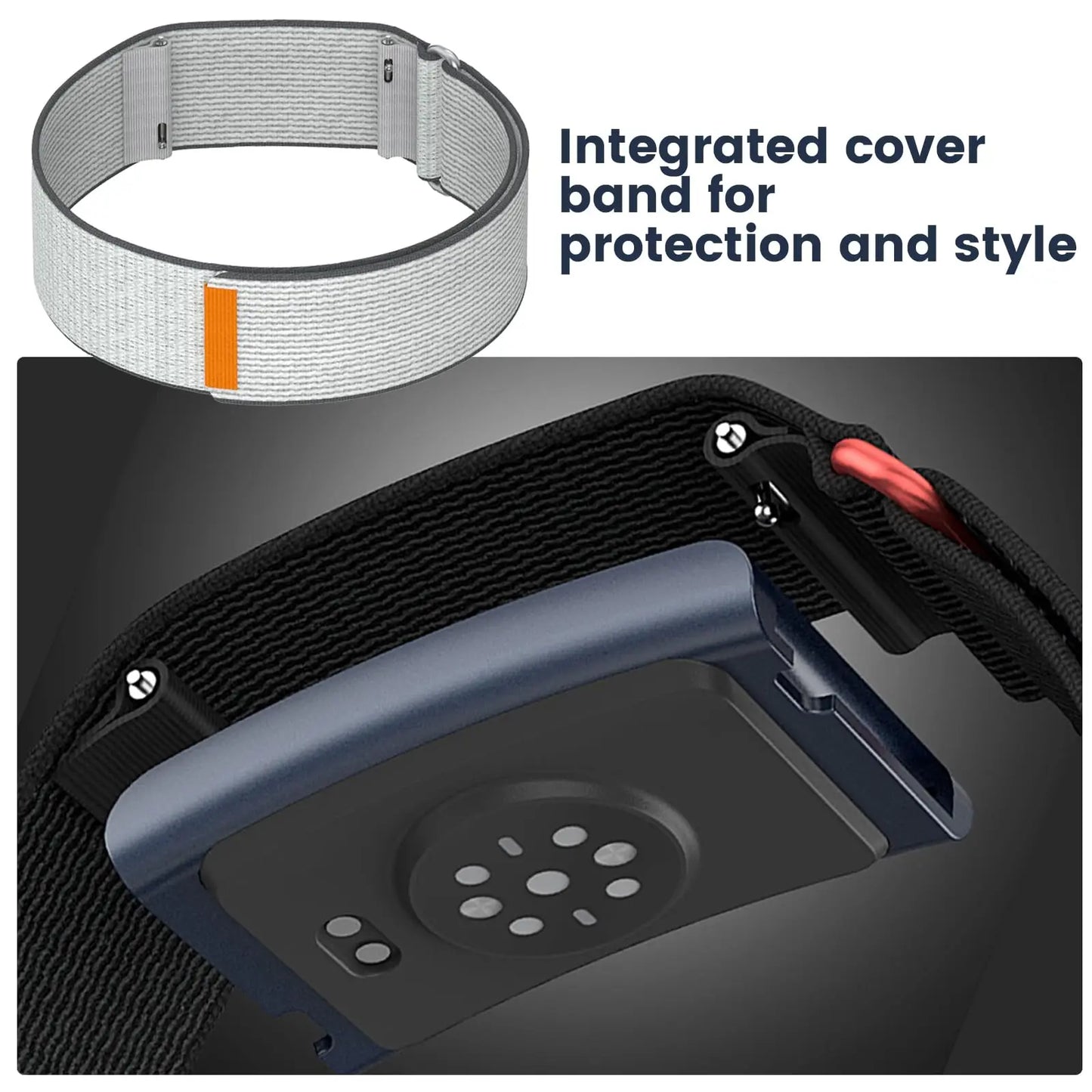 Nylon Replacement Band Compatible with Amazfit Helio Strap Adjustable Breathable Sport Wristband for Fitness Tracker Comfortable
