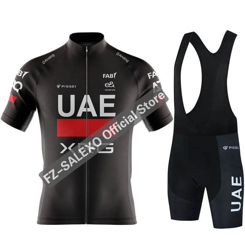 Men's New UAE Cycling Jersey Sets Summer Short Sleeve Mtb Ropa Ciclismo Bicycle Clothing Bike Shirts Bicycle Cycling Clothing