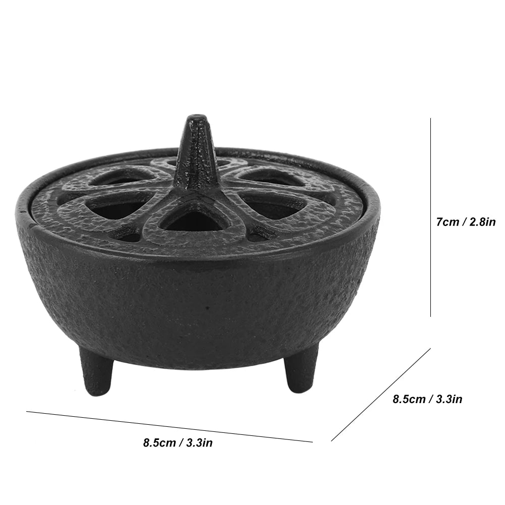Cast Iron LotusShaped Incense Aromatherapy Burner for Home Decoration Bathroom Bedroom