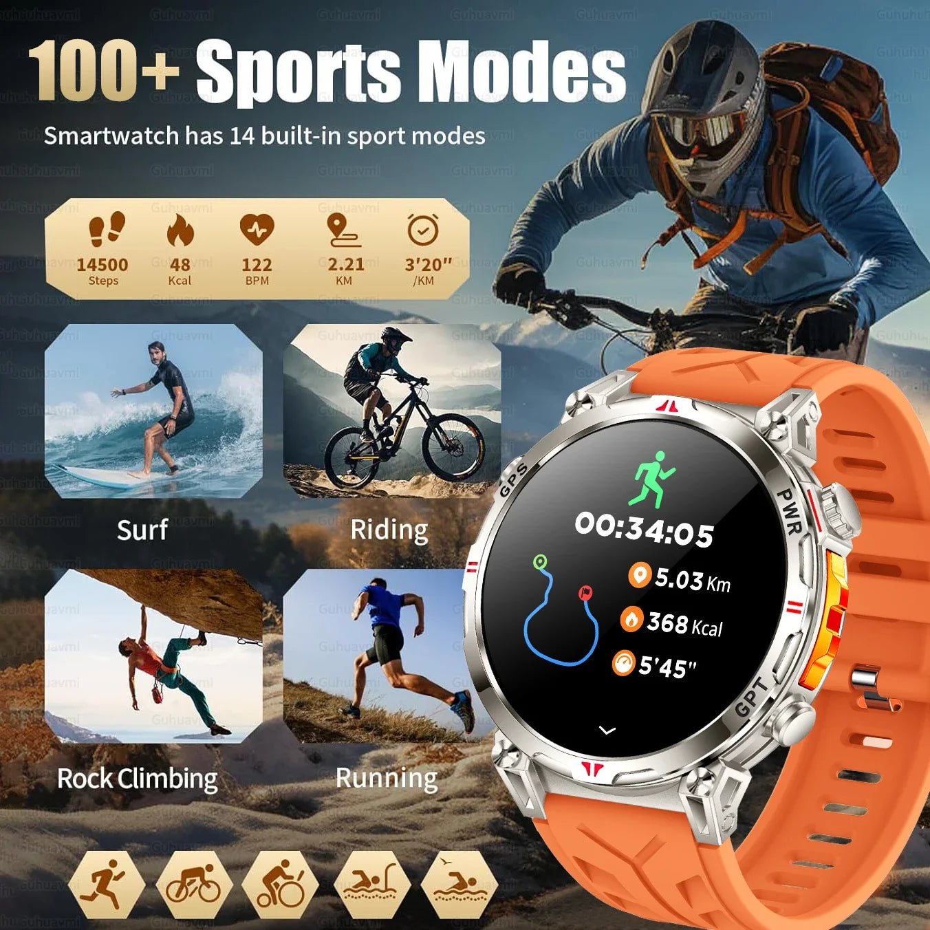 2026 New Ultra 650mAh Battery Smart Watch Built in GPS Compass 10ATM Waterproof Sports tracker Outdoors Military Smartwatches