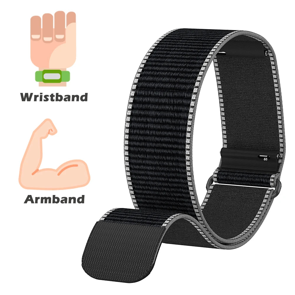 Nylon Replacement Band Compatible with Amazfit Helio Strap Adjustable Breathable Sport Wristband for Fitness Tracker Comfortable