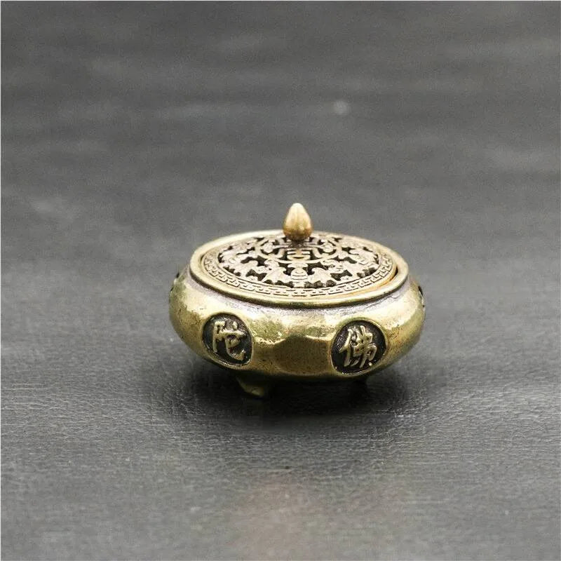 Buddhist Utensils Incense Burner Lotus Incense Censer Archaic Copper Alloy Sandalwood House Furnishings Home Office Decoration ﻿