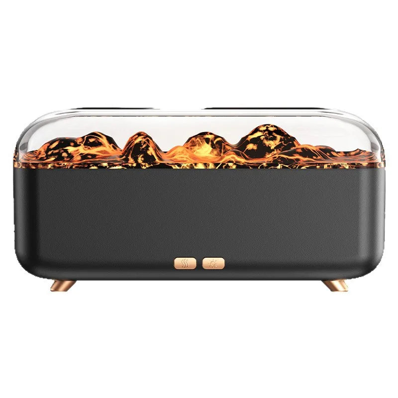 300ml Mini Volcanic Lava Essential Oil Aroma Diffuser Machine Small Household USB Home Fragrance Diffuser Flame Humidifier