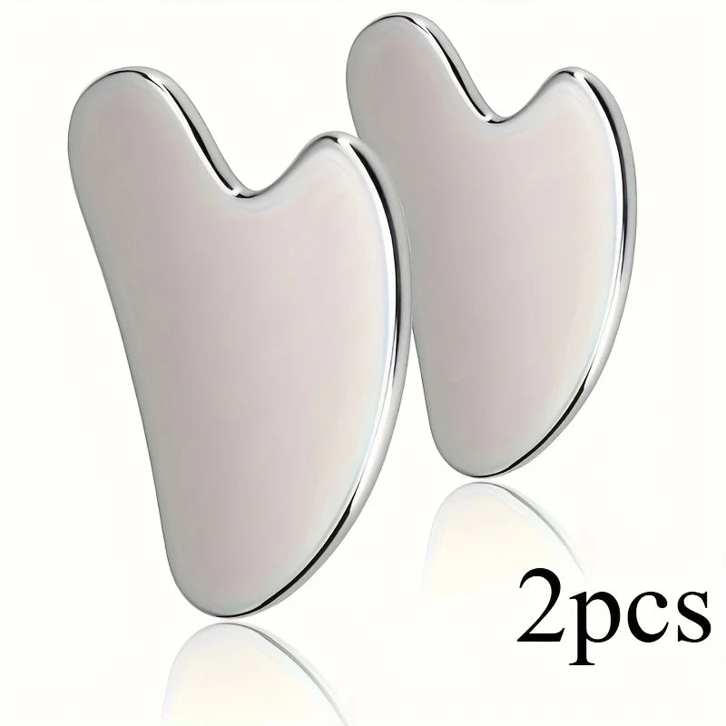 Premium Stainless Steel Facial Scraper - Lymphatic Drainage Face Tension, and Relaxation, Durable Metal Tool for Face and Body,
