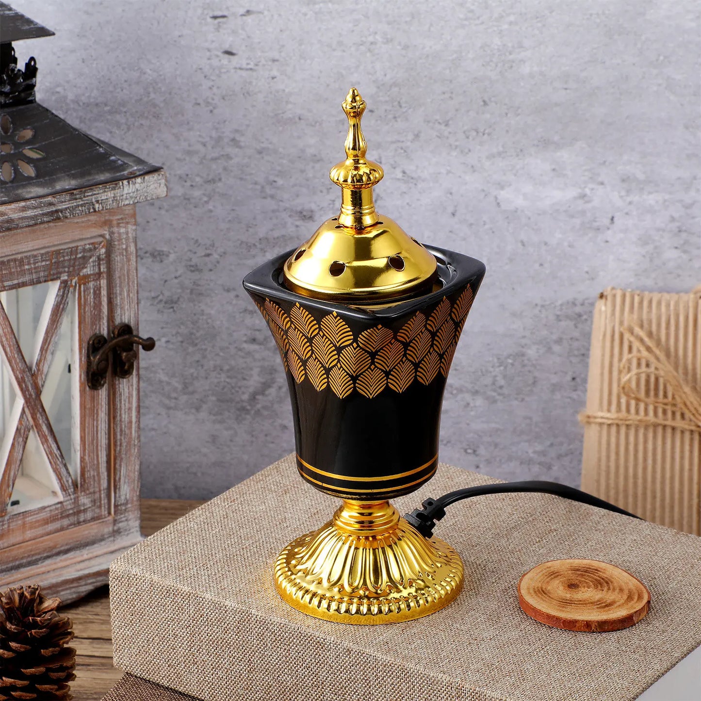 Plug-in Electric Incense Burner Sturdy Metal Aroma Burner for Study Room Kitchen Bedroom Air Purification Relaxation Home Decor