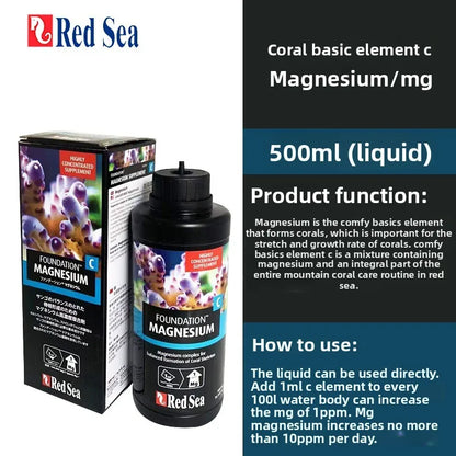 RedSea Coral Reef Essential Elements-Calcium Magnesium KH Strontium Iron Supplement for SPS/LPS-Aquarium Trace Minerals Additive