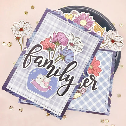 Creative Path 124pcs Paper Diecuts Shapes Foil Ephemera Scrapbooking Supplies Crafts Journaling Cardmaking Embellishments