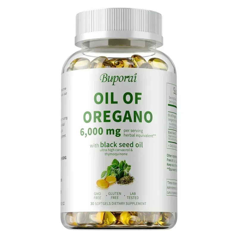 Oil of Oregano Supplements - 100% Pure Natural Formula Rich in Antioxidants Increase Immune System Health Portable Meet