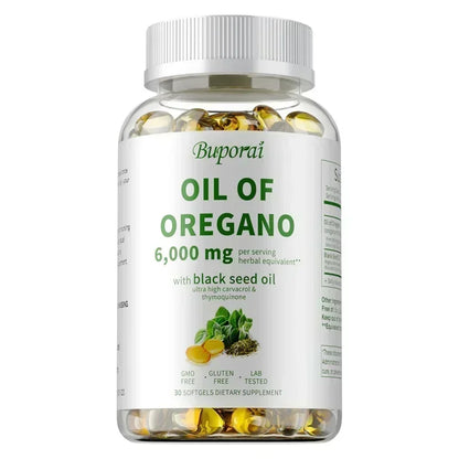 Oil of Oregano Supplements - 100% Pure Natural Formula Rich in Antioxidants Increase Immune System Health Portable Meet