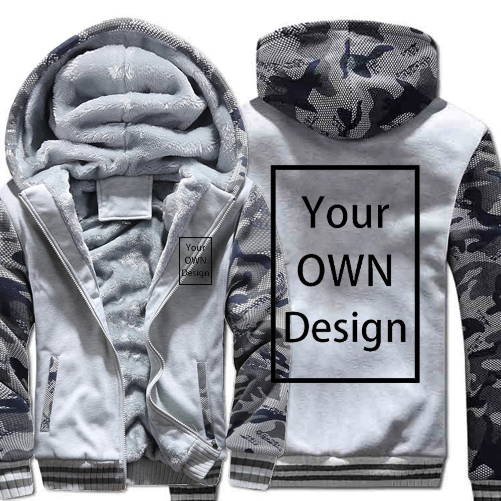 Your OWN Design Brand Logo/Picture Custom Men Women DIY Winter Thick Hoodies Sweatshirt Casual Hoody Clothes 24 Color Loose COAT