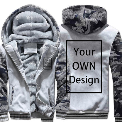 Your OWN Design Brand Logo/Picture Custom Men Women DIY Winter Thick Hoodies Sweatshirt Casual Hoody Clothes 24 Color Loose COAT