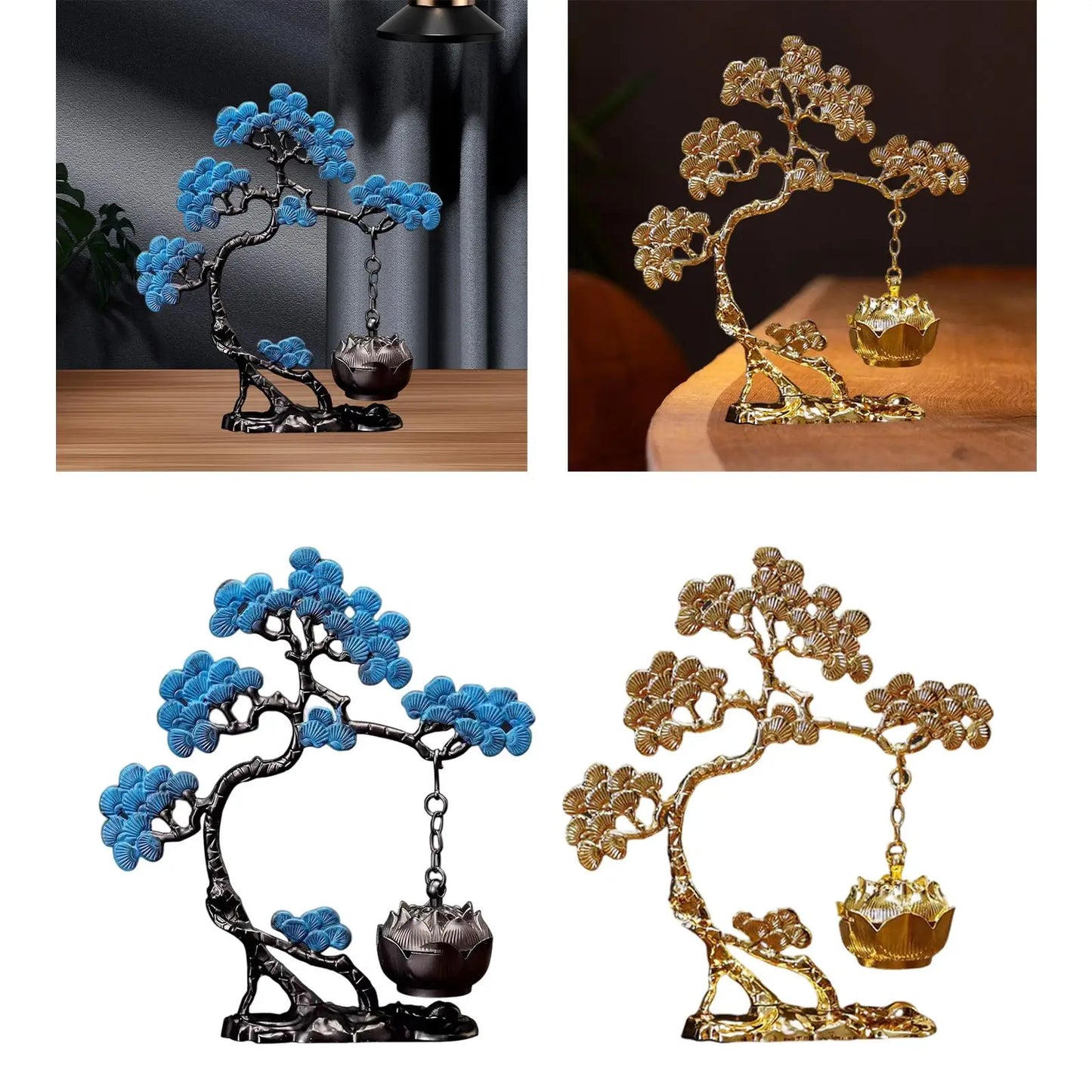 Hanging Incense Burner Censer Ideal Gift Collecting Artwork Pine Tree Incense Holder for Farmhouse Yoga Hotel Bedroom Kitchen