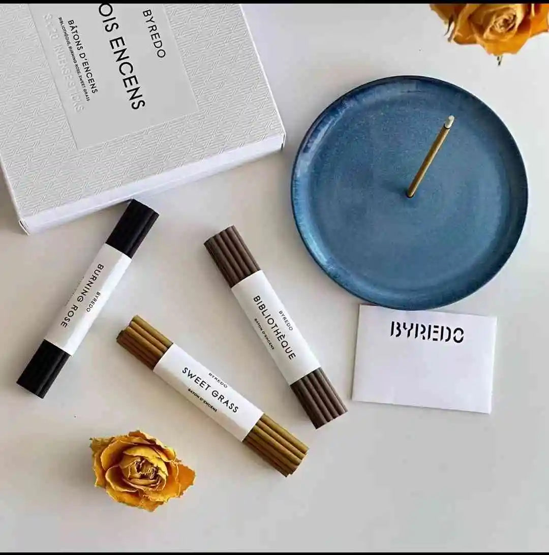 New Hot Byrode Thread Incense Limited Classic 60 Sticks Of Library Rose Indoor Aromatherapy Fireless Rattan Thread Incense Gifts