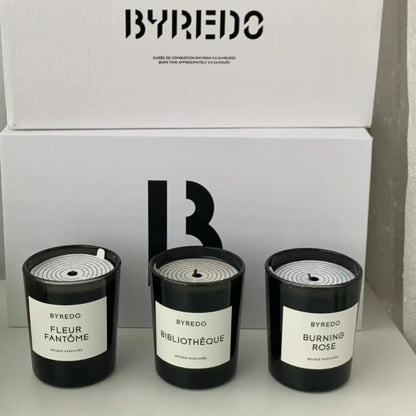Bibliotheque Aromatherapy Candle Simple Design Burning Rose Home Decor Scented Candle Fleur Fantome Atmosphere Fragrance Gift