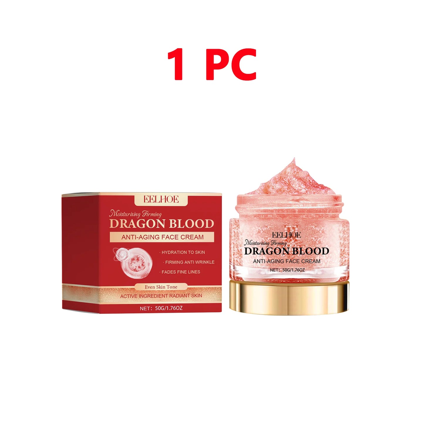 Dragon's Blood Hyaluronic Acid Cream Anti-Aging Face Moisturizer Pore Refining & Skin Repair Brightening Cream for Skin Care