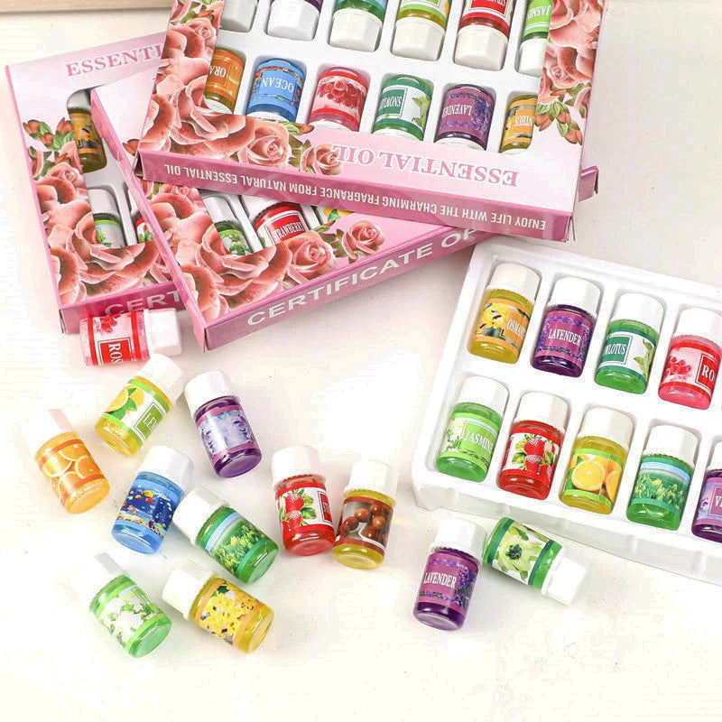 12PCS 3ML Air Freshener Natural Plant Aromatherapy Essential Oil Air Conditioning Perfume Aroma Diffuser Fragrance Humidifier