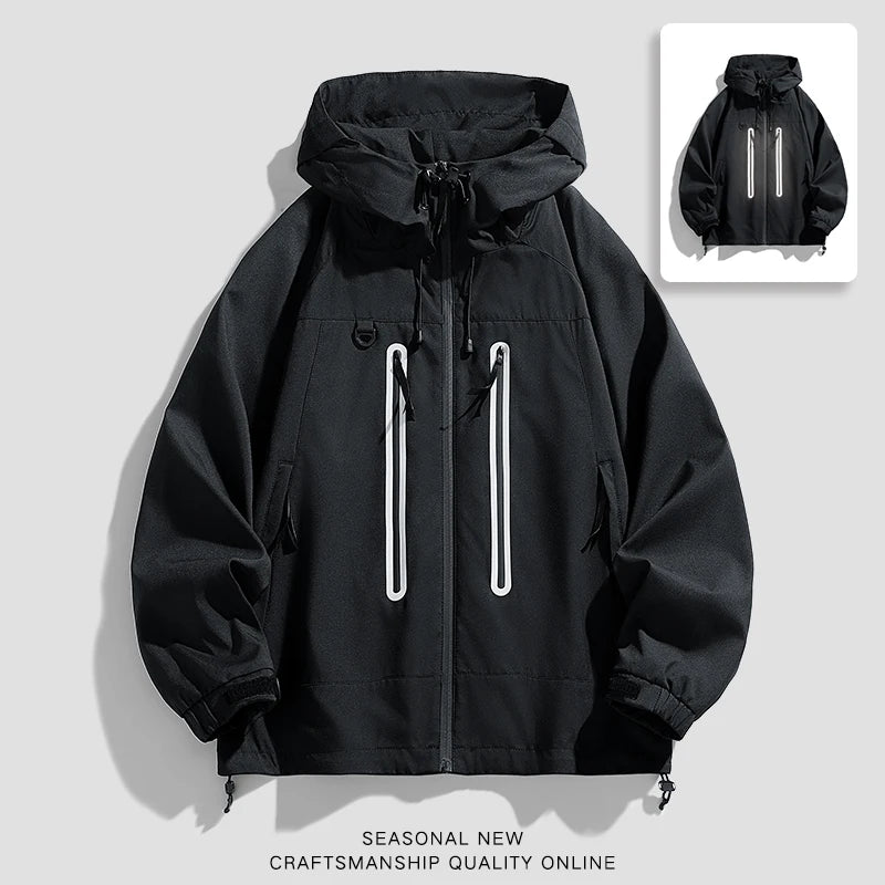 CHRLCK Unisex Hiking Jackets Waterproof Reflective Windbreaker Men Outdoor Camping Trekking Fishing Jacket Windproof Coat Women