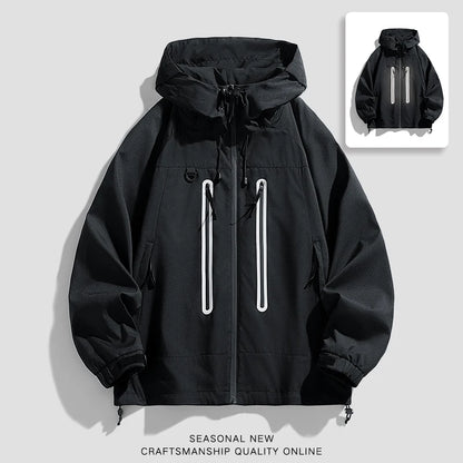 CHRLCK Unisex Hiking Jackets Waterproof Reflective Windbreaker Men Outdoor Camping Trekking Fishing Jacket Windproof Coat Women