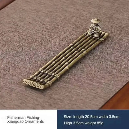 Metal Incense Stick Burner Ancient Style Boat Shape Aromatherapy Burner Classical Elegance Aromatherapy Ornament