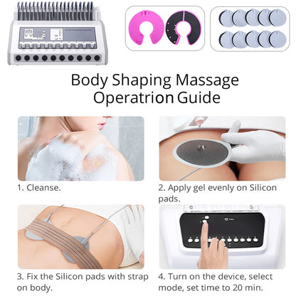 Professional Eletric Muscle Stimulator Weight Loss Machine Cellulite Removal Electrostimulator Relaxation Body Massage Apparatus