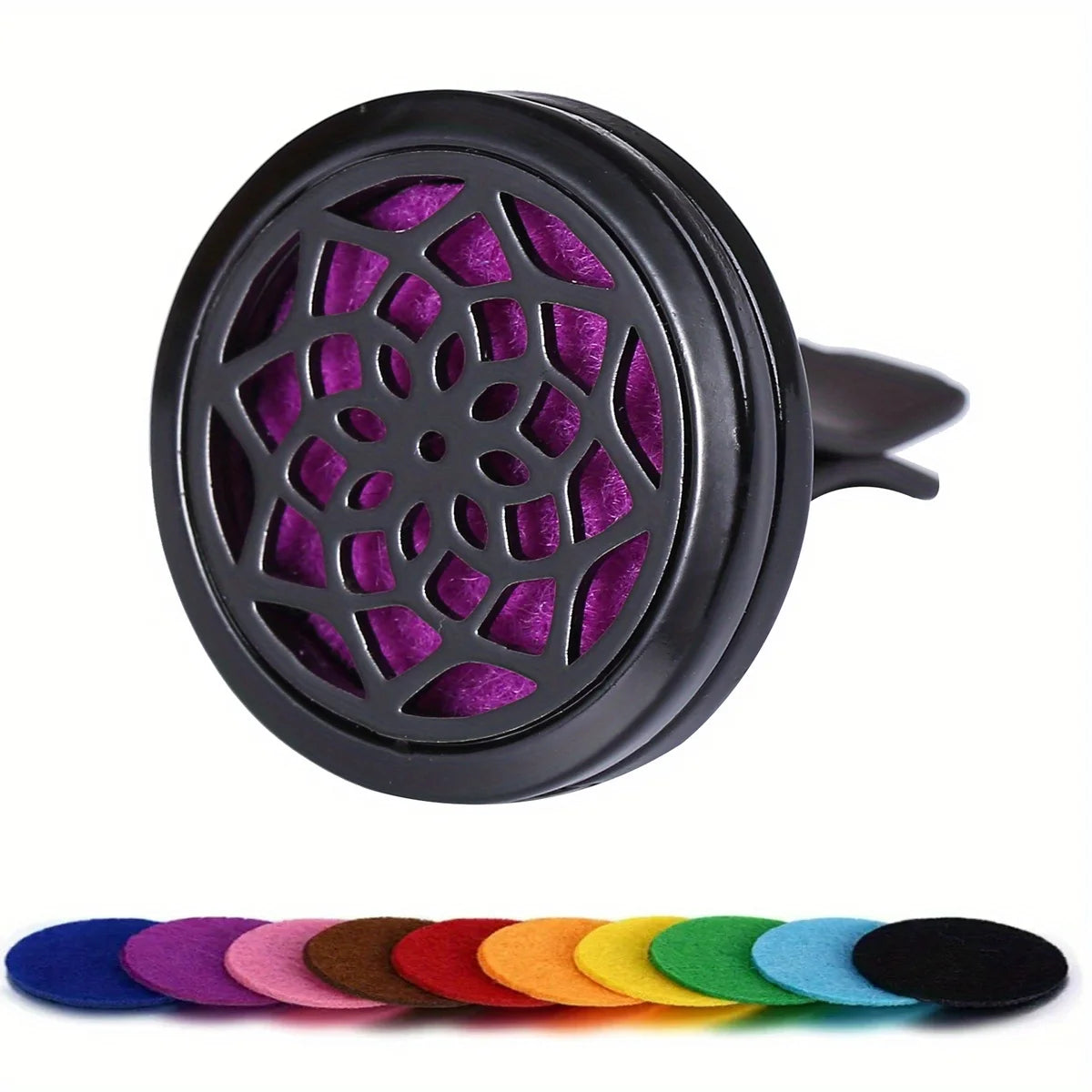 Car Diffusers, 1 PC car air vent diffuser clip (does not include fragrance chemicals) with 10 PCS pads，car AC vent interior