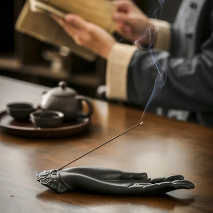 Creative Ceramic Buddha Hand Incense Holders Incenses Burner Holder Teahouse Office incense tray Sticks Censer Home Decoration