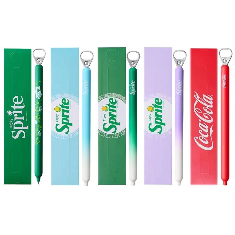 New KACO x Sprite Limited Edition Gel Pen,Dual Ball Pen Quick Drying Stylo 0.5mm Click Smooth Writing For School&Journaling