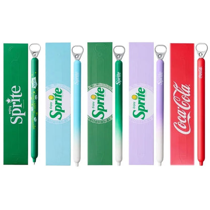 New KACO x Sprite Limited Edition Gel Pen,Dual Ball Pen Quick Drying Stylo 0.5mm Click Smooth Writing For School&Journaling