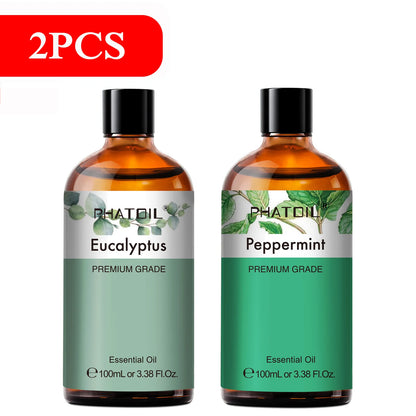 PHATOIL 100ml Aromatherapy Essential Oil-Lavender Rose Vanilla Eucalyptus Sandalwood Pine Needles for Diffuser,Candle Making