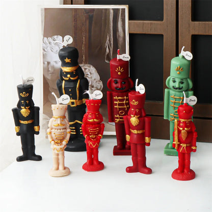 King Candle Silicone Mold Soldier Plaster Resin Ornament Cartoon Ceramics Making Mould Soywax Aromatherapy Home Decor DIY Gifts