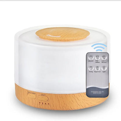 700ml Large Capacity Wood Grain Aromatherapy Humidifier Intelligent  Fog Aromatherapy Diffuser Colorful Night Light Air Purifie