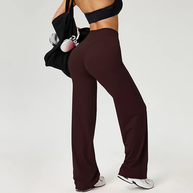 TRY TO BN Straight Leg Yoga Pants Women's High Waisted Tummy Control Buttery Soft Naked Feel Gym Fitness Running Workout Bottoms