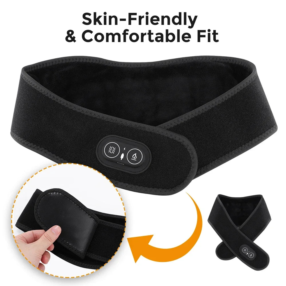 Electric Wireless Heated Neck Protection Belt Three Adjustable Temperature Levels Warmth Neck Massage Relaxation Full body use