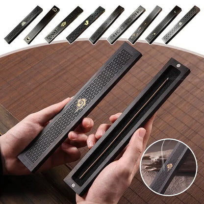 New Wood Aromatherapy Incense Stick Holder Hollow Incense Burner Censer Box Line Incense Burner Handmade Decoration Craft Gifts