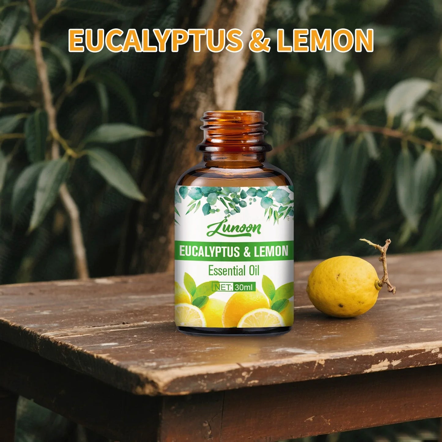30ml Natural Eucalyptus Essential Oil for Aromatherapy Diffuser, Relieves Stress & Improves Sleep, for Home, Office, Yoga Room
