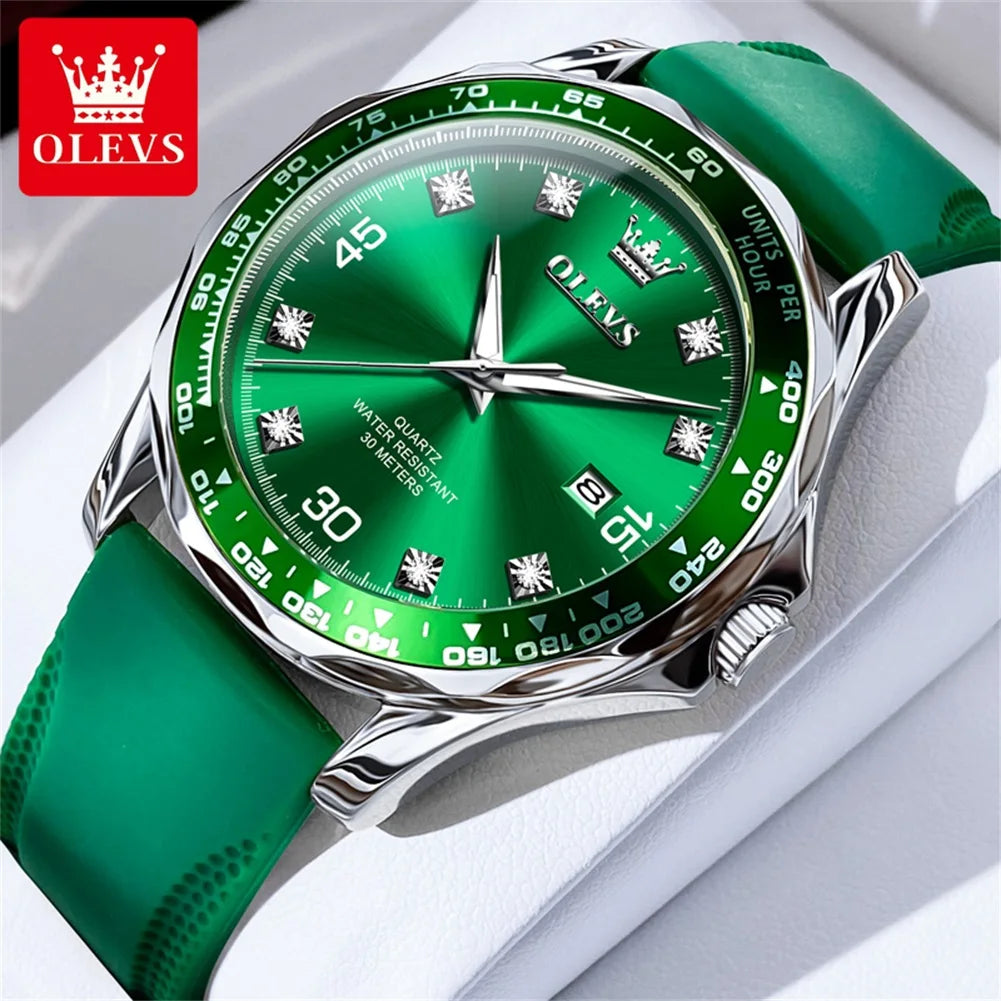 OLEVS 9988 Quartz Watch for Men Luxury Style Waterproof Stainless steel TOP Brand Classic Date Men's Watches Relógio Masculino