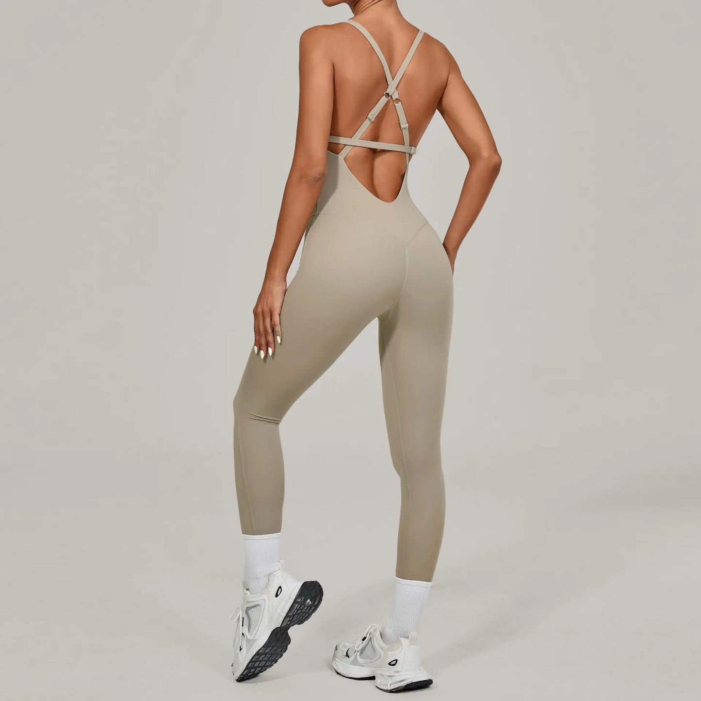 Female Jumpsuit One Pieces Fitness Overalls Body Sexy Bodysuit Sports Jumpsuit Sportswear Purple Woman Clothing Elegant Backless