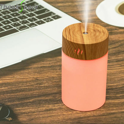 260ML USB Air Humidifier Essential Aroma Oil Diffuser Home Ultrasonic Wood Grain Humidificadores Mist Maker Perfume Umidificador