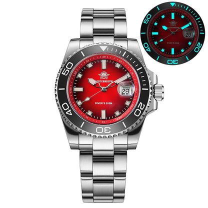 ADDIESDIVE New 41mm Men Watch Diving 200m Waterproof  AD2089 Top Brand Diver Wristwatch Stainless Steel Luminous Leisure Watch