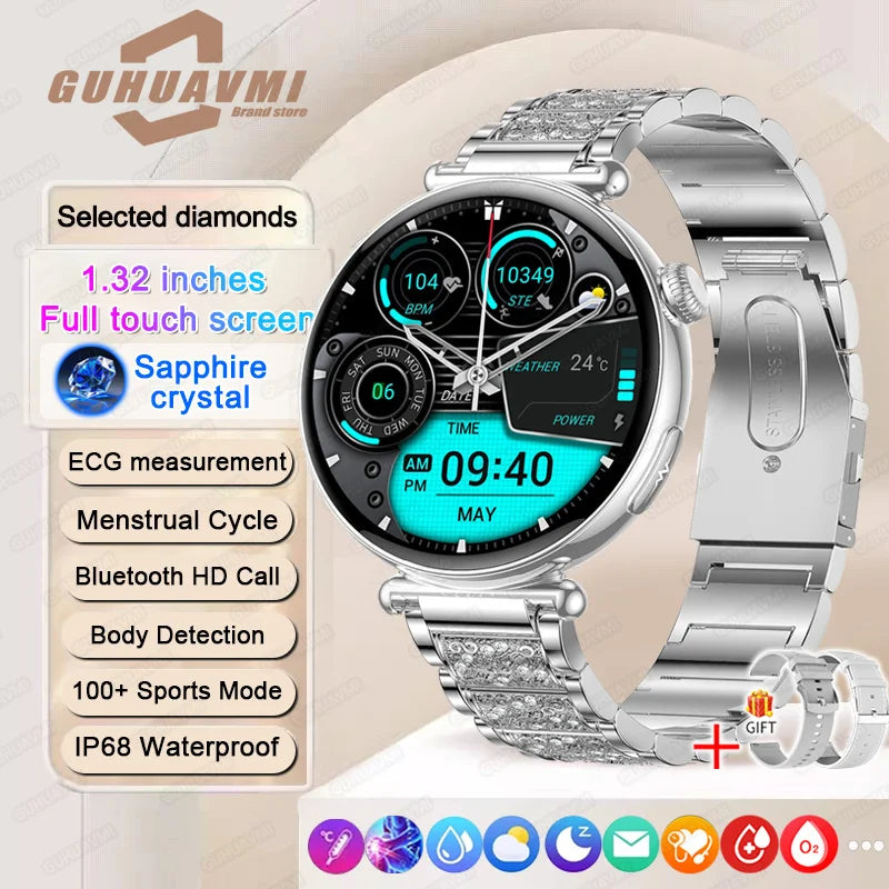 New Smart Watch For Women Gift Full Touch Screen Sports Fitness Watches Bluetooth Calls Digital Female health Smartwatch Ladies