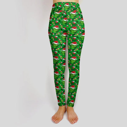 LETSFIND New Arrival Pockets Women Leggings 3D Christmas Print Fitness Legging High Waist Elastic Inside Pockets Pants
