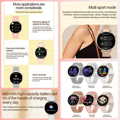 New Smart Watch For Women Gift Full Touch Screen Sports Fitness Watches Bluetooth Calls Digital Female health Smartwatch Ladies